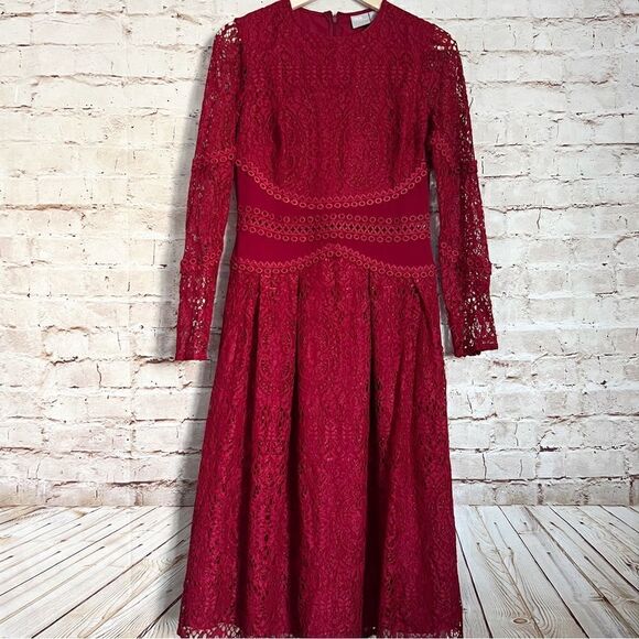 ASOS lace crochet dress long sleeve - Picture 1 of 9